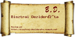 Bisztrai Dezideráta névjegykártya